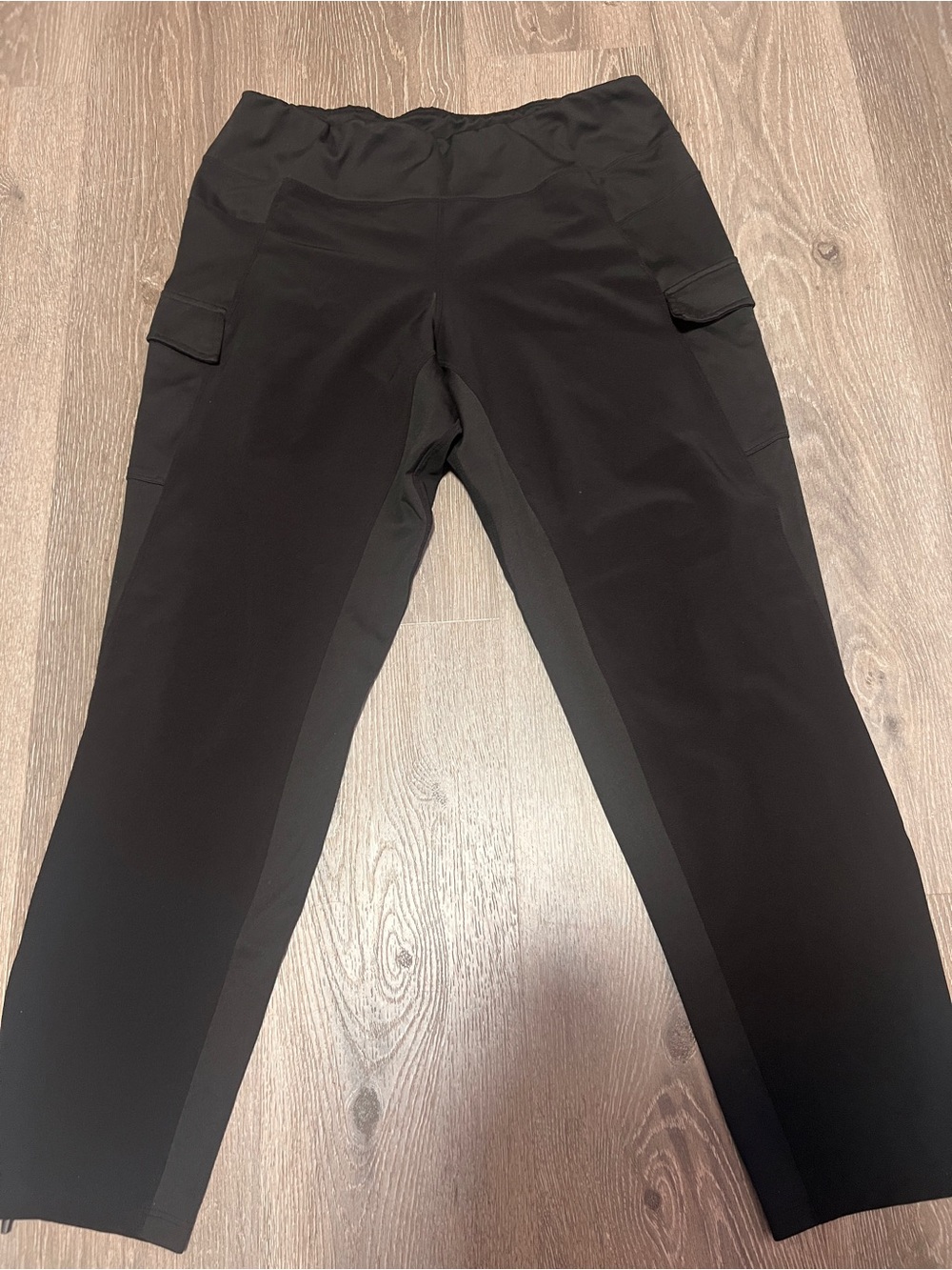 Champion Black Performance Leggings with Logo Tag